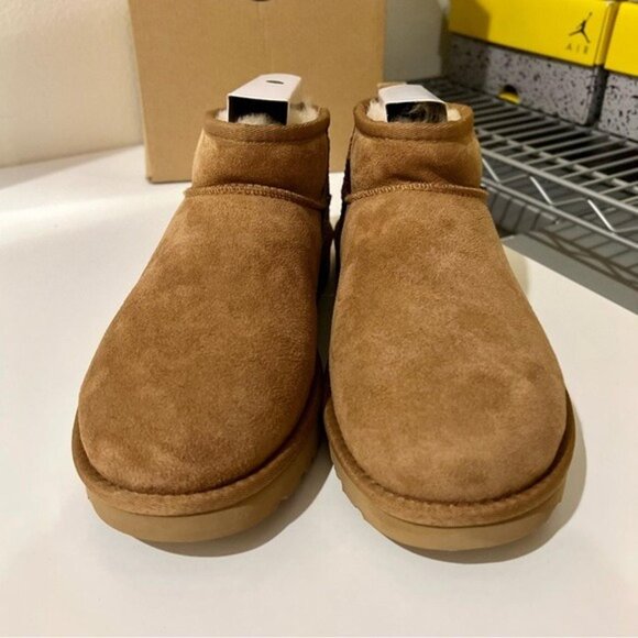 UGG Classic Ultra Mini Chestnut Ankle Boots - Picture 5 of 8